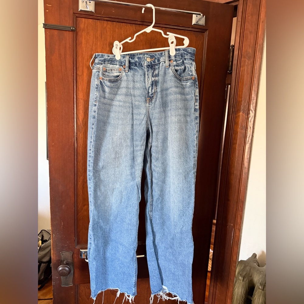 American Eagle Outfitters Light Blue Straight-Leg Jeans